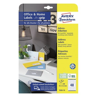 Avery 7636-10 étiquette auto-collante Rectangle Permanent Blanc 480 pièce(s)