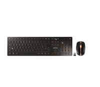 CHERRY DW 9100 SLIM keyboard Mouse included RF Wireless + Bluetooth QWERTY UK English Black
