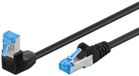 Goobay 51557 hálózati kábel Fekete, Kék 1 M Cat6a S/FTP (S-STP)