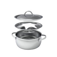 Kisag 25100-00 Fondue-Topf 2,7 l Edelstahl Rund