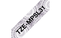 Brother TZE-MPSL31 labelprinter-tape Zwart op zilver