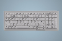 Active Key АК-7000 tastiera USB AZERTY Inglese US Bianco