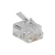 ACT RJ11 (6P/4C) modulaire connector voor ronde kabel met soepele aders