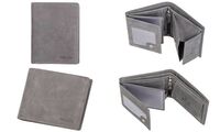 PRIDE&SOUL Portefeuille RFID, format paysage, cuir, gris (5318061)