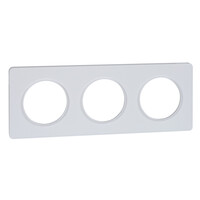 Odace Touch, plaque Blanc 3 postes horiz. ou vert. entraxe 71mm (S520806)