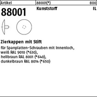 ART 88001 Kappen m. Innenl. 2,5 x 15 dunkel braun, für SPAX VE=S