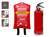 SET: Fettbrand Feuerlöscher, Brandklassen A, F, Manometer, 2 Liter + Löschdecke
