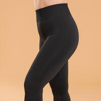 Women's Seamless Long Yoga Leggings - Black - 2XS