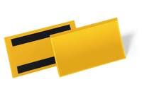 Durable Magnetic Ticket Holder - 150x67mm - Yellow - Pack of 50