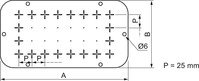 Kabeleinführungsplatte Standard 245x80 NSYTLB