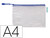 Bolsa multiusos tarifold pvc din A4 apertura superior con cremallera portaboligrafo y correa azul