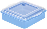 Mehrweg Menü-Box Takao; 2000ml, 22x21x7 cm (LxBxH); blau/transparent;
