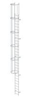 Einzügige Steigleiter mit Rückenschutz (Bau) Aluminium blank, 9,60m