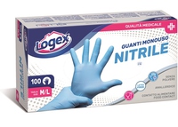 Guanti in Nitrile non Talcati Logex - Taglia M/L - B6LX-3476V03 NEW (Azzurro Con