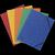 Packung mit 5 Eckspannmappen, mit Gummizug ohne Klappen, bedruckt, Colorspan-Karton 355g, für Format DIN A4 - Farben sortiert
