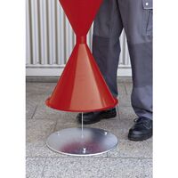 Base disc for conical pedestal ashtray