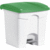 Tretabfallbehälter 30l Kunststoff grau Deckel grün