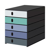 Schubladenbox styroval pro emotions 5 Schubladen geschlossen, Gletscher