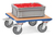 fetra® Kistenroller, Ladefläche 500 x 500 mm, Holzplattform, 400 kg Tragkraft
