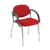 Stackable conference chair with fixed arms