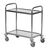 Kongamek stainless steel shelf trolleys - 2 Tier