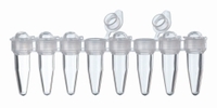 LLG-PCR-Tubes 8 Strips with attached individual caps PP Description 8 PCR tube strips with individually attached domed s