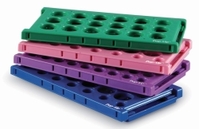 Tube Rack pop-up" foldable PP For 21 x 15ml and 12 x 50ml tubes