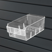 Shelfbox "200" / Tiroir à marchandises / Boîte pour système de parois à lamelles | transparent