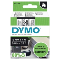 Dymo D1 szalag, 9 mm x 7 m, fekete-feher