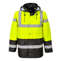 PORTWEST S466YBRS CONTRAST TRAFFIC JACKET YEBK SIZE S