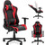 Fotel gamingowy dla gracza regulowany z podłokietnikami do 130 kg czarno - czerwony