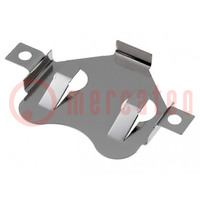 Clip; CR2430,DL2430; SMD; H: 4mm; Ø: 24mm