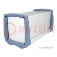 Enclosure: with panel; RAIL; X: 127mm; Y: 243mm; Z: 135mm; aluminium