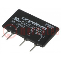 Relay: solid state; Ucntrl: 20÷28VDC; 20A; 0÷60VDC; THT; SIP