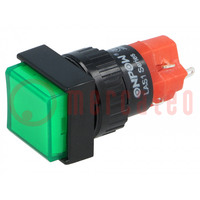 Switch: push-button; Pos: 2; SPDT; 3A/250VAC; 2A/24VDC; ON-(ON)