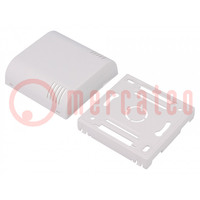 Enclosure: wall mounting; X: 80mm; Y: 80mm; Z: 35mm; ABS; white