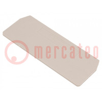 End/partition plate; beige; wemid; max.125°C; UL94V-0