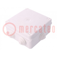 Enclosure: junction box; X: 133mm; Y: 133mm; Z: 64mm; wall mount