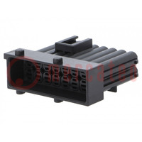 Connector: automotive; JPT; male; plug; for cable; PIN: 16; black