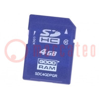 Carte mémoire; industrielle; pSLC,SD; UHS I U1; 4GB; -40÷85°C