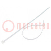 Cable tie; L: 250mm; W: 4.8mm; polyamide; 333N; natural; Ømax: 66mm
