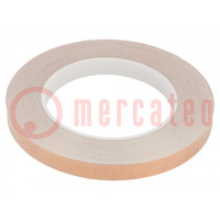 Tape: electrically conductive; ESD; L: 33m; W: 12mm; Thk: 0.05mm