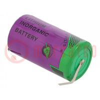 Battery: lithium (LTC); 3.9V; D; 16000mAh; non-rechargeable