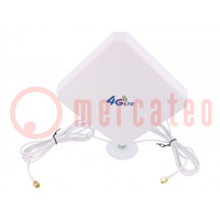 Antenna; LTE; 20dBi; for wall mounting; 50Ω; -40÷85°C; male,SMA