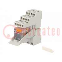 Relay: interface; 4PDT; Ucoil: 230VAC; for DIN rail mounting; CR-M