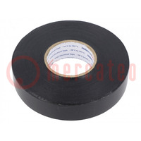 Tape: electrical insulating; W: 19mm; L: 33m; Thk: 0.18mm; black