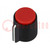 Knob; with pointer; plastic; Øshaft: 6.35mm; Ø13x15mm; red
