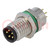 Connector: M8; male; PIN: 5; for panel mounting,front side nut