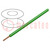 Przewód; HookUp Wire; linka; Cu; 16AWG; PA,PVC; zielony; 600V; 30,5m
