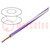 Cordon; X05V-K; corde; Cu; 0,5mm2; PVC; violet-blanc; 300V,500V